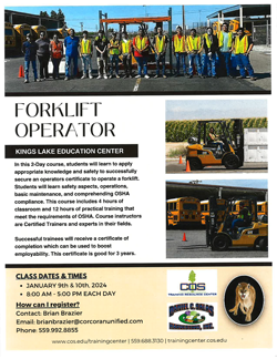 Forklift Operator flyer